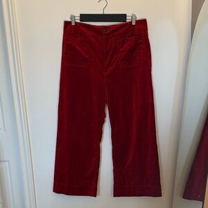 Maeve Vibrant Red Corduroy Trousers